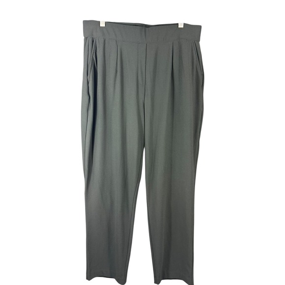 Hilary Radley Pants Womens Large Black Pleated Stretch Pull On Dress Workwear - Picture 1 of 8